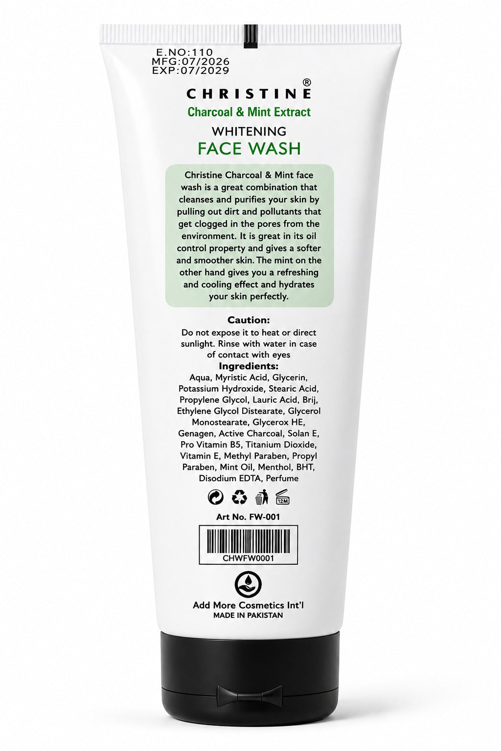 Charcoal & Mint Extract Face Wash (110 g)